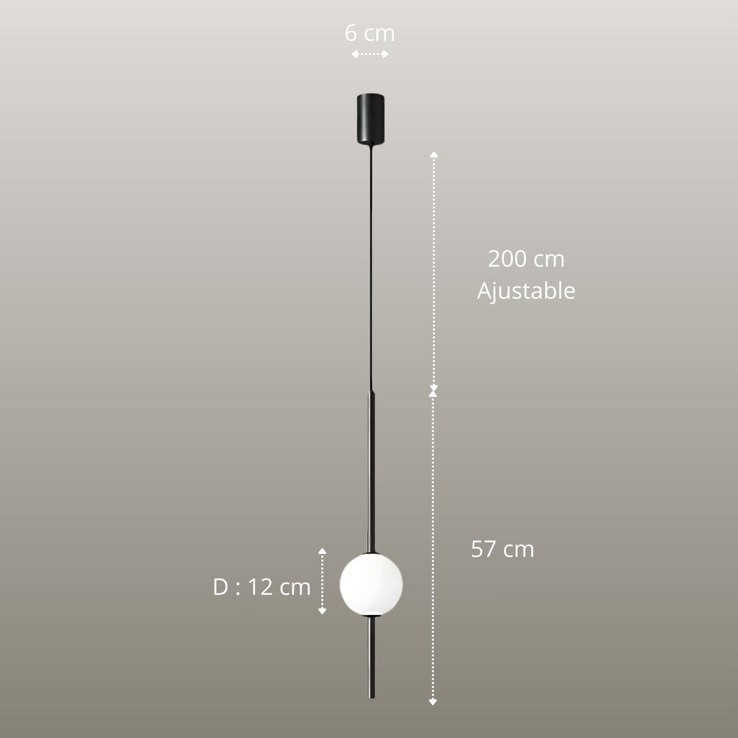 Suspension aérienne et lumineuse
