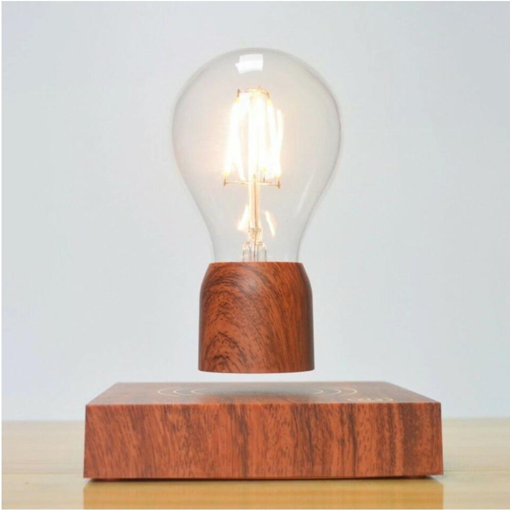 Albert - Lampe De Chevet À Lévitation Magnétique En Bois Bois