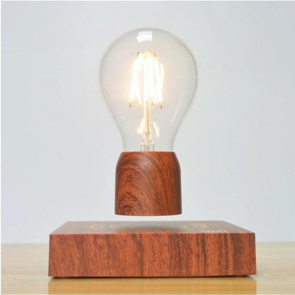 Albert - Lampe De Chevet À Lévitation Magnétique En Bois Bois