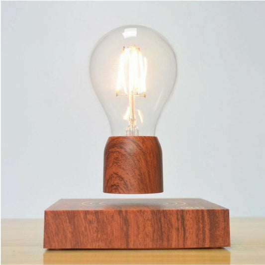 Albert - Lampe De Chevet À Lévitation Magnétique En Bois Bois