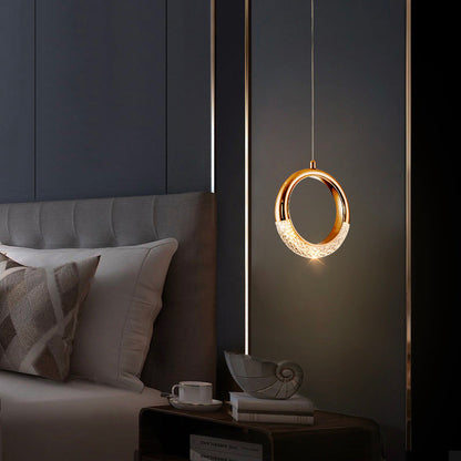 Suspension Luminaire Design Doré cercle