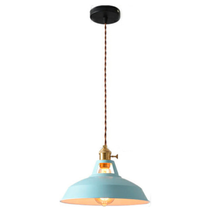 Suspension Luminaire Industrielle Faline bleu