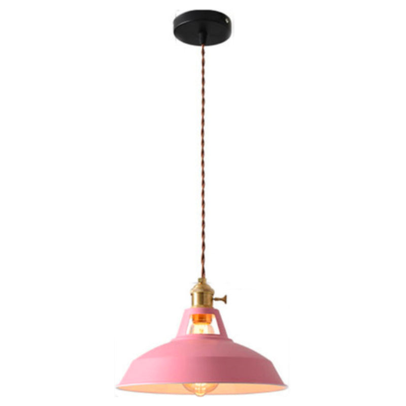Suspension Luminaire Industrielle Faline rose