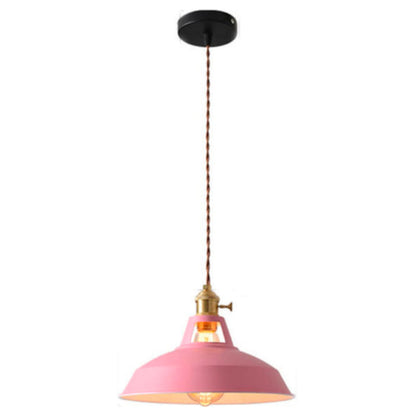 Suspension Luminaire Industrielle Faline rose